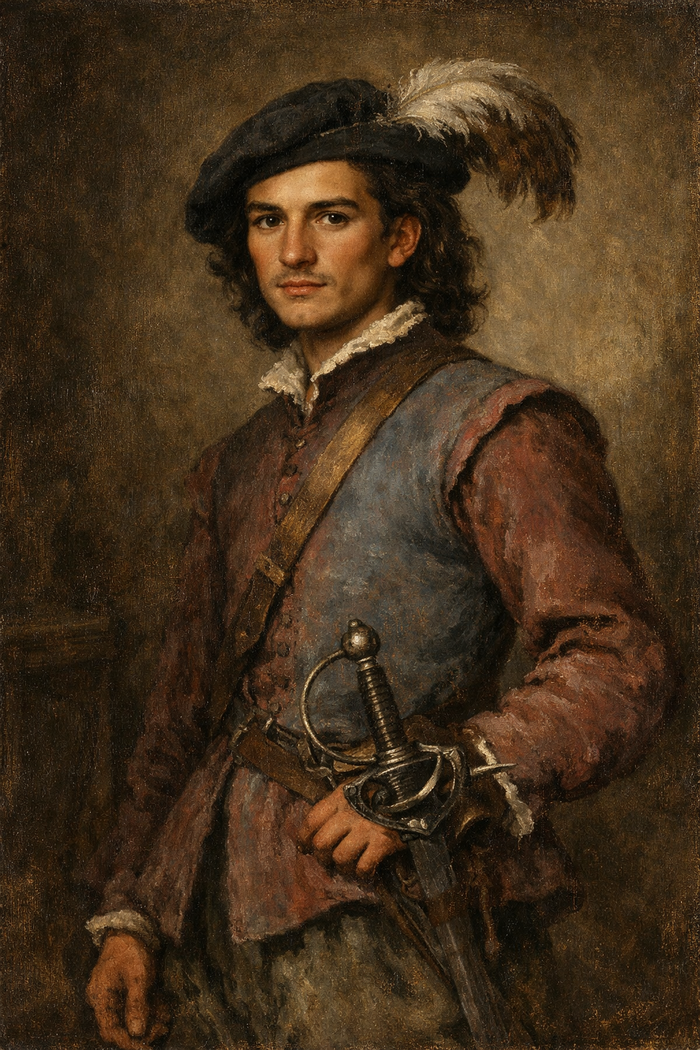 KI-generiertes Portrait von d'Artagnan
