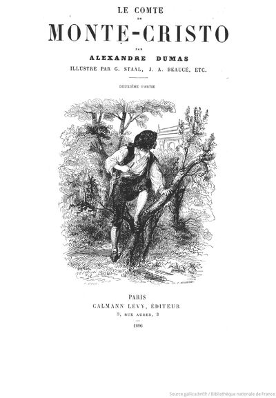 Buchseite "Le Comte de Monte Cristo"