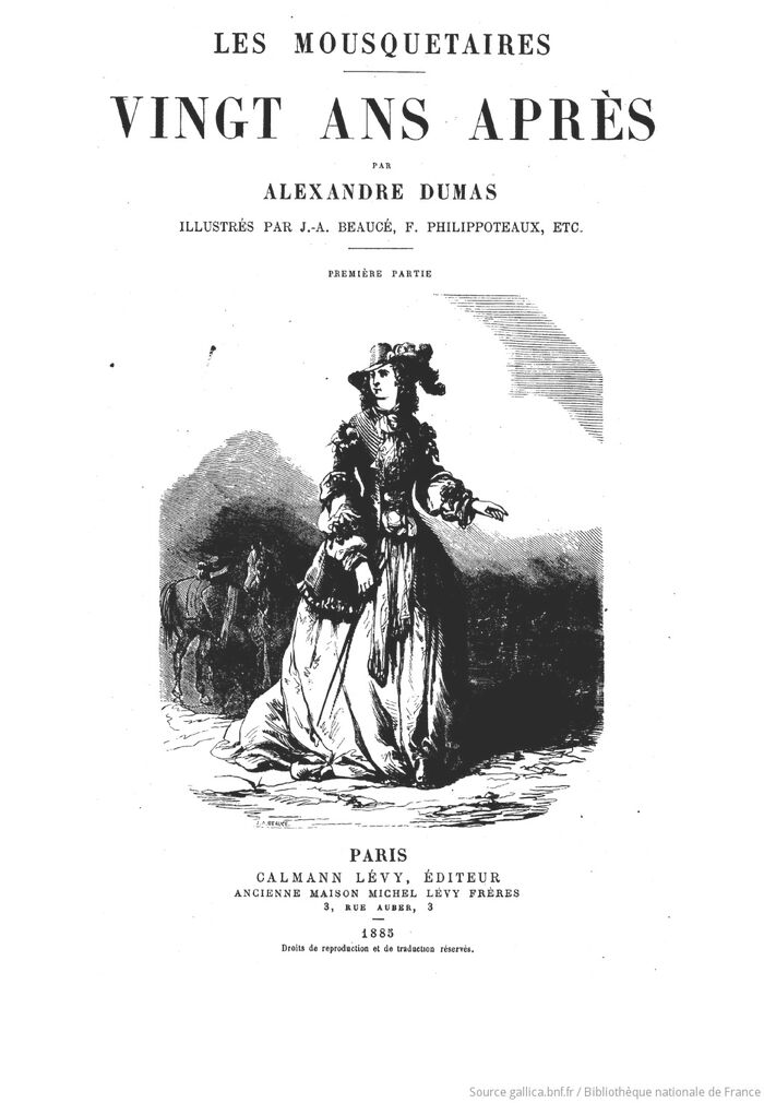 Buchseite "Vingt Ans Après"