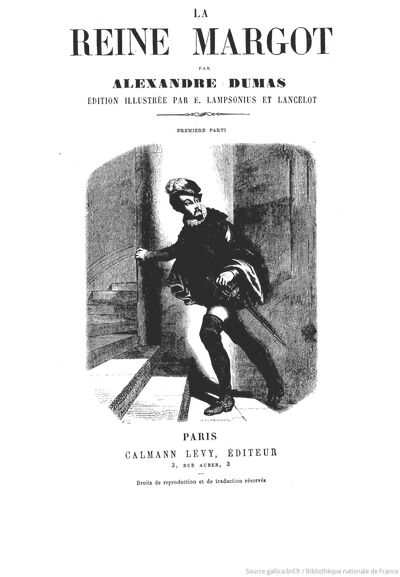 Buchseite "La Reine Margot"