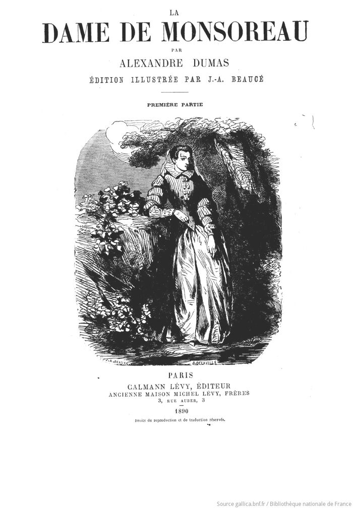 Buchseite "La Dame de Monsoreau"