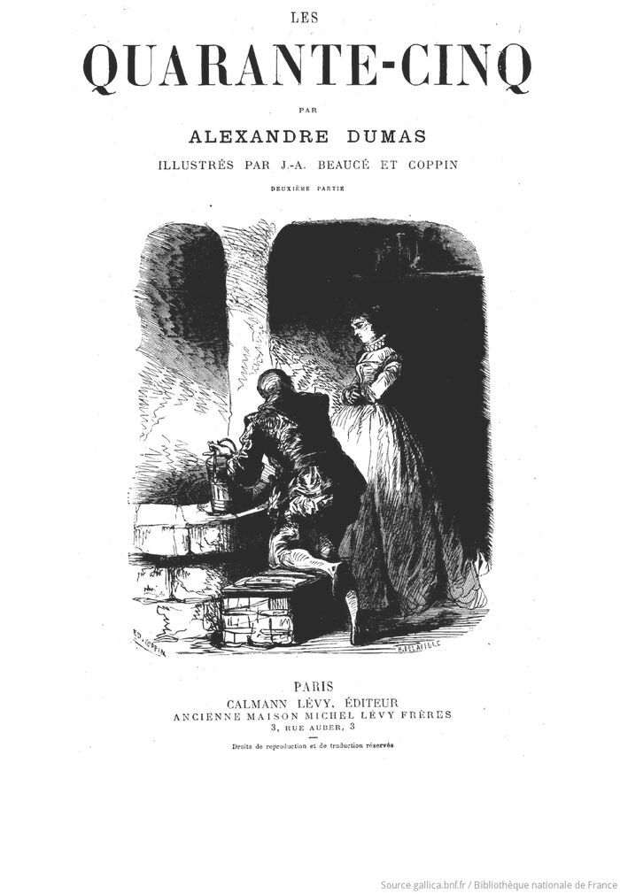 Buchseite "Les Quarante-Cinq"