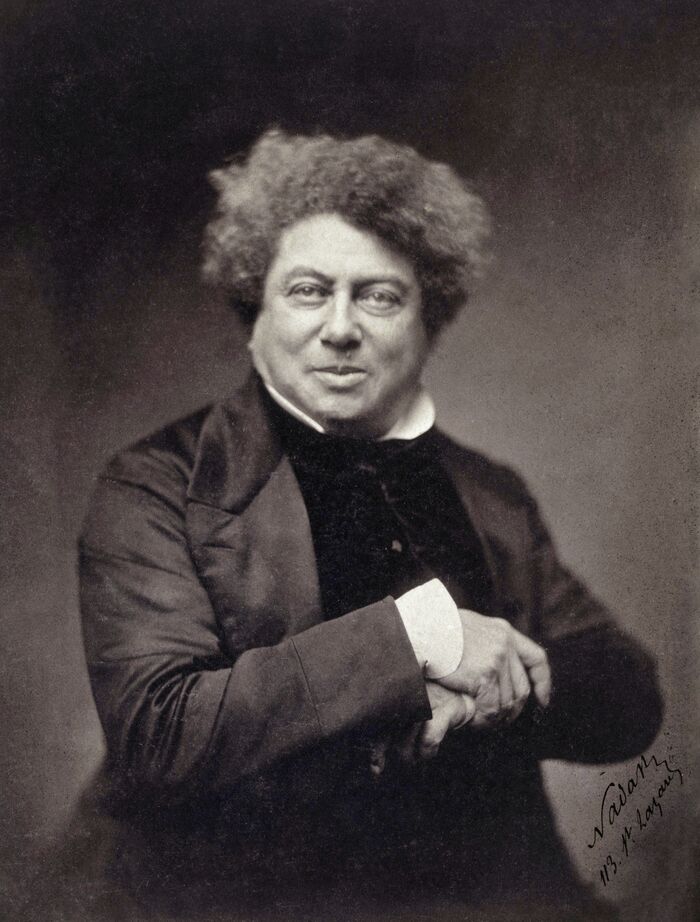Portrait von Dumas in 1855